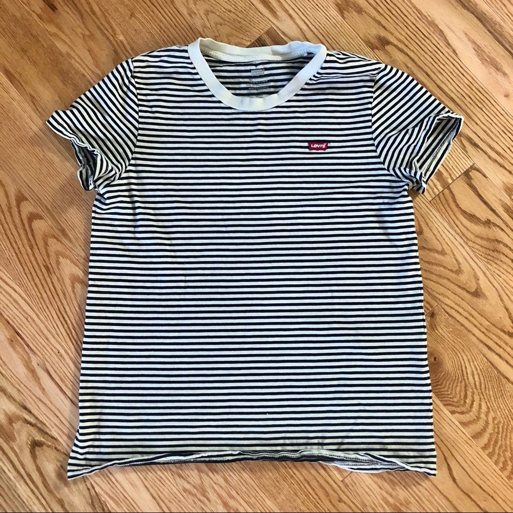 Levi’s Black & White Striped Tee